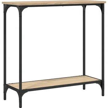 Konferenční stolek Konzolový stolek s nastavitelnými nožičkami, dub sonoma, 75x30,5x75 cm