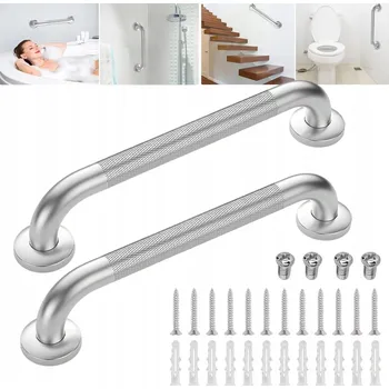 Madlo do koupelny 2x KOUPELNOVÉ DRŽÁKY NA ZEĎ ROVNÉ VANNOVÉ MADLO PROTI SKLUZU DO VANY