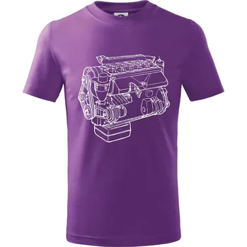 Motor T912 V3S - Tričko dětské bavlněné - 134 cm/8 let ( Fialová )