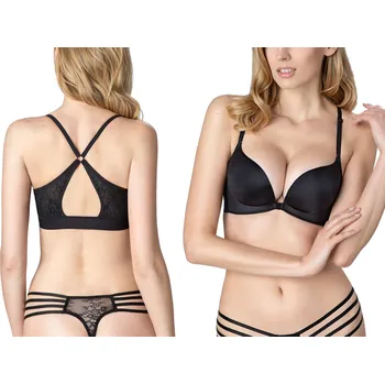 Podprsenka Poupee hladká push-up podprsenka Emma ČERNÁ 75B