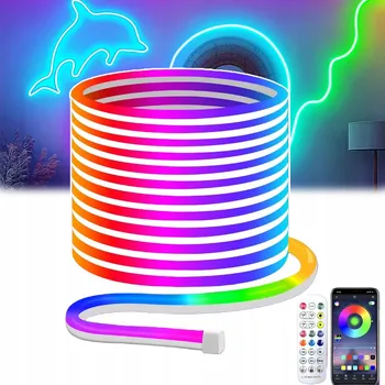 LED osvětlení LED pásek RGB 5m Vodotěsný Dálkový Ovladač Aplikace IP65 24V Neon Flexibilní