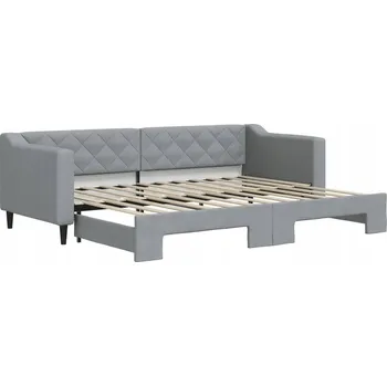 Postel Skládací čalouněná postel VidaXL 80x200 cm, odstíny šedé