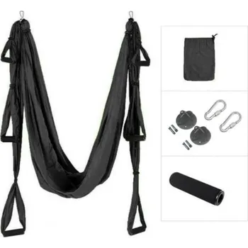 ACRA Závěs na Yogu s popruhy černý Aero Yoga (Aerojóga) | 729957