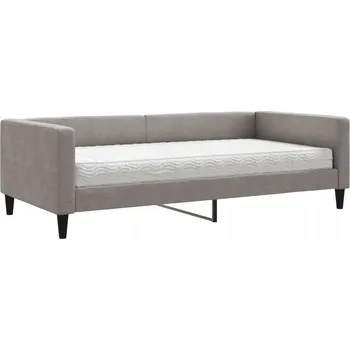 Ložnice VidaXL Pohovka s matrací na spaní, barva taupe (šedohnědá), 100x200 cm, látka