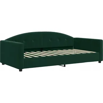 Ložnice Čalouněná jednolůžková postel VidaXL 100x200 cm, odstíny zelené