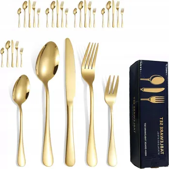 Příbor ZLATÉ PŘÍBORY SADA PŘÍBORŮ pro 6 osob 30 ks