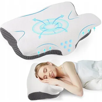 Polštář Ortopedický Polštář pro spaní NA ZÁDECH, BŘICHU i NA BOKU - paměťová pěna