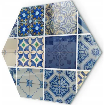 Obraz Skleněná tvrzená deska ESG pod kamna – Vzory keramických dlaždic h40