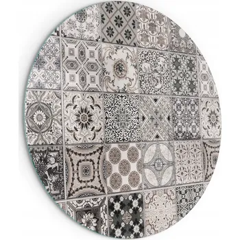 Krbová kamna Kulatá Skleněná Ochrana / Sklo Pod Krbová Kamna - Vzory Dekorativních Kachlí