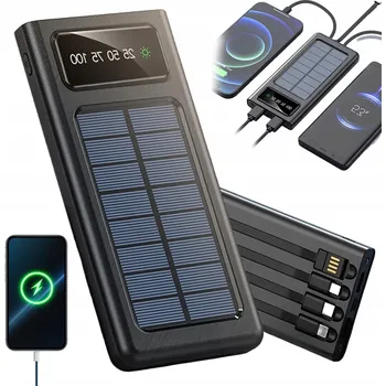 Powerbanka SOLÁRNÍ POWERBANKA S UKAZATELEM STAVU BATERIE 20000MAH PŘENOSNÁ