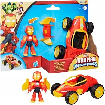 Figurka Marvel Iron Man Skvělé figurky přátel a vozidlo Iron Racer Hasbro G1471