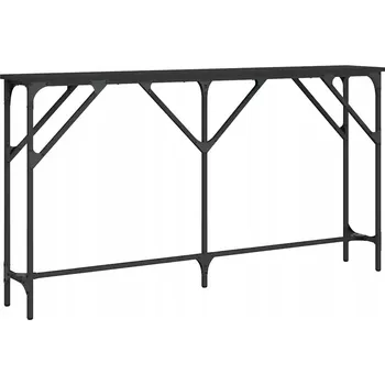 Konferenční stolek Konzolový stolek s kovovým rámem, černý, 140x23x75 cm