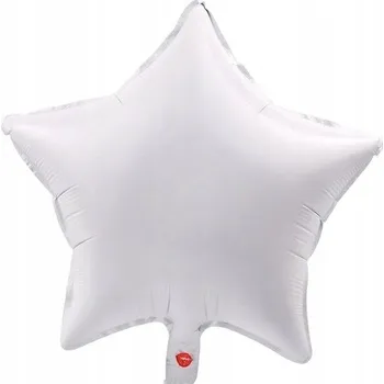 Balónek Fóliový balónek HVĚZDA BÍLÁ 18" 45 cm