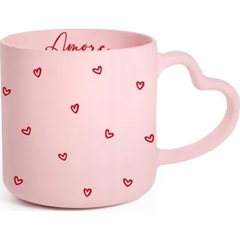 Porcelánový hrnek Srdce Amora s uchem ve tvaru srdce 250 ml