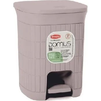 Odpadkový koš Koš odp. 6l pedál.šedý DOMUS, 20,5x20,5x28cm, plast