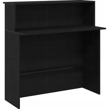 Knihovna Recepční pult černý 100 x 50 x 103,5 cm s integrovanou deskou