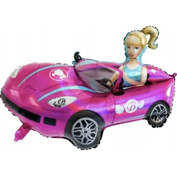 Balónek Fóliový balónek Barbie v autě, cca 60 cm