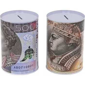 Pokladnička 500501 KOVOVÁ POKLADNIČKA PLECHOVKA MĚNA PLN