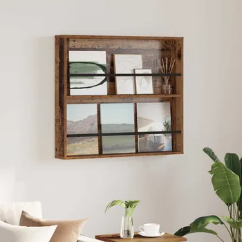 police vidaXL Regál na časopisy Staré dřevo 80 x 12 x 70 cm kompozitní dřevo