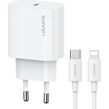 USAMS SÍŤOVÁ NABÍJEČKA 1xUSB-C PD 20W PRO LIGHTNING + KABEL 30W