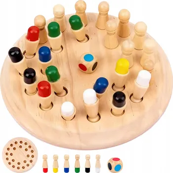 Dřevěná hračka Dřevěné barevné puzzle pro děti