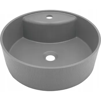 Umyvadlo na desku kulaté Laveo šedé