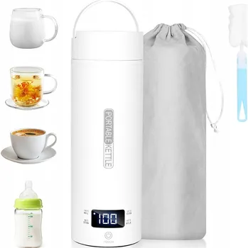 Rychlovarná konvice 500ML PRZENOŚNY PODRÓŻNY MINI KUBEK OHŘÍVACÍ, CESTOVNÍ ELEKTRICKÁ KONVICE