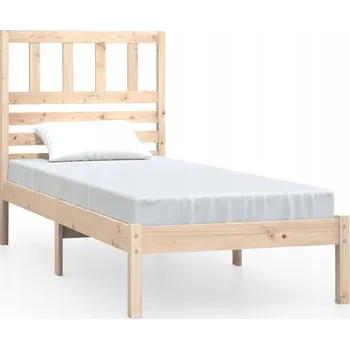 Postel Dřevěný rám postele z borovice, 195,5 x 81 x 100 cm, barva surová