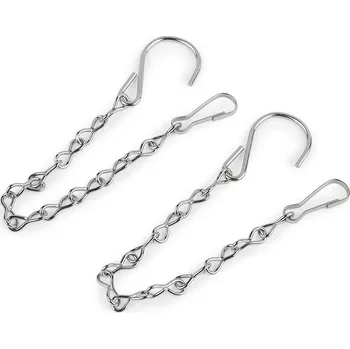 Kovový řetízek pro zavěšení dekorací, květináčů 25 cm, barva 1 nikl