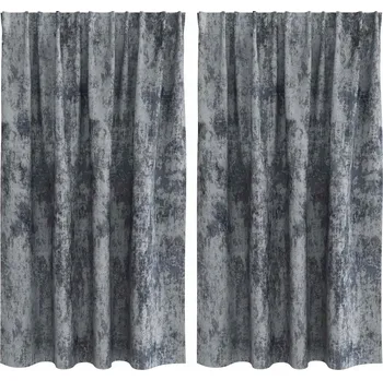 Obraz Aksamitové závěsy stříbrnošedé 140 x 140 cm, sada 2 ks