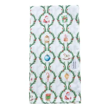 ŚWIĄTECZNA GIRLANDA RĘCZNIK KUCHENNY 45X60 CM 100% BAWEŁNA