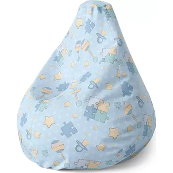 Sedací pytel Sablio Sedací vak Pear Puzzle a dudlíky - 70 x 95 x 15 cm