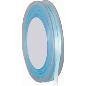 Stuha Oboustranná saténová stuha 3 mm x 50 m světle modrá