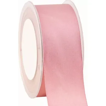 Stuha Oboustranná saténová stuha 38 mm x 25 m starorůžová