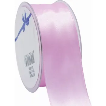 Stuha Oboustranná saténová stuha 38 mm x 25 m pastelově fialová