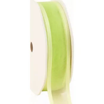 Stuha Organza se saténovým lemem 25 mm x 25 m mátová