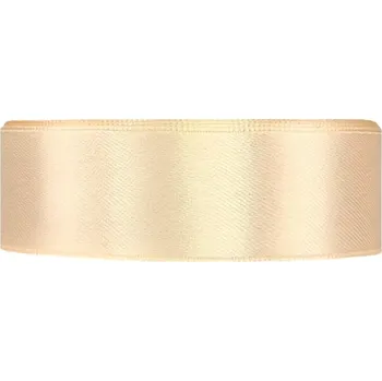 Stuha Saténová stuha oboustranná 25m x 25mm champagne