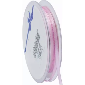 Stuha Oboustranná saténová stuha 3 mm x 50 m pastelově fialová