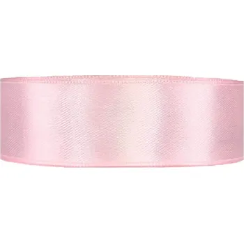 Stuha Saténová stuha oboustranná 25m x 25mm nežná růžová