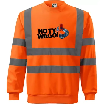 Pánská mikina No ty wago - Reflexní mikina - XL ( Neonově oranžová )