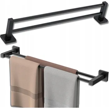 Držák na ručník Tyč na kolíčky EdiBazzar černá