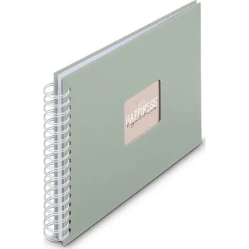 Fotoalbum Hama album klasické spirálové FINE ART 28x24 cm, 50 stran, sage, bílé listy