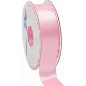 Stuha Oboustranná saténová stuha 25 mm x 25 m růžová