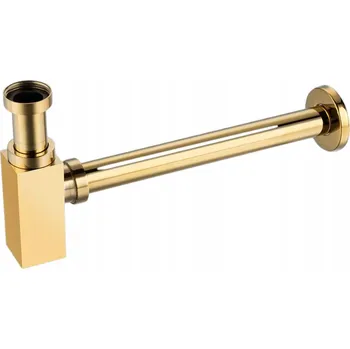 Sifon UMYVADLOVÝ SIFON BALNEO ČTVERCOVÝ MOSAZ ZLATÝ