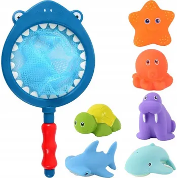 Hračka pro nejmenší Hračka do vany Sada mořských zvířátek, modrá, plastová