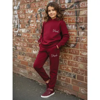 Detská tepláková VSB SIDE bordová súprava, VELIKOST DĚTI 122-128