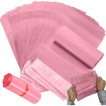 Obálka PLASTOVÉ OBÁLKY OBÁLKY PRO ZASÍLÁNÍ BALÍKŮ B5 190x250 50 KS RŮŽOVÉ