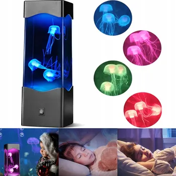 Lampička Noční Lampa Pro Děti, Měnící Barvy, Lávová Lampa s MEDÚZAMI