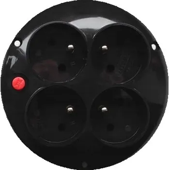 Elektrická zásuvka Elektrická Zásuvka přenosná podlahová Elgotech černá