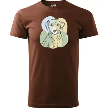 Pánské tričko Sablio Tričko s potiskem Věrný přítel - hnědé S